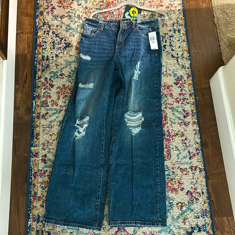 Indigo Rein skater high rise organic cotton jeans